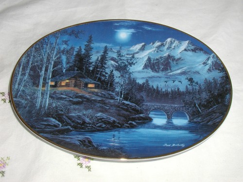 "TRANQUILITY IN THE TWILIGHT" PLATE THE CABINS OF COMFORT RIVER COA - 第 1/4 張圖片