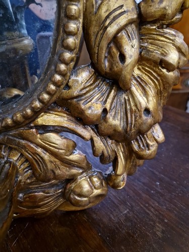 Coppia Di Specchiere In Legno Dorato, Stile Luigi XIV. XX Secolo - Foto 8 di 24