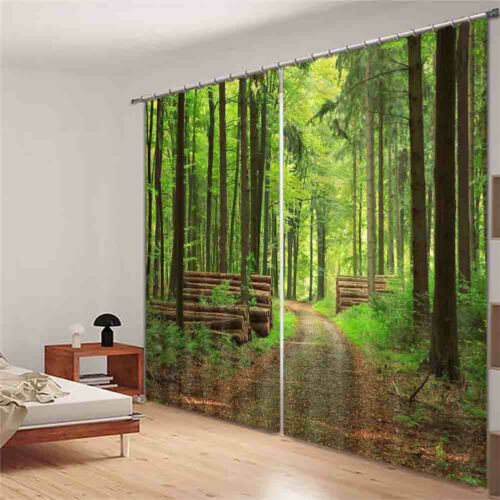 Rhythm Of Great Forest 3D Blockout Photo Print Curtain Fabric Curtains Window