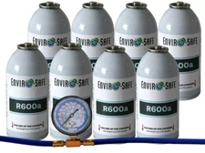 R600a, R600 in 6oz. Cans, Small AC Systems, Charging Kit for R600a (8 Cans)