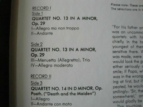 THE BUDAPEST QUARTET SCHUBERT: THE LAST QUARTETS 3X VINYL LPS 1975 ODYSSEY REC. - Picture 10 of 12