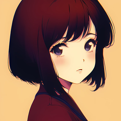 Anime Girls Novel Ai Face Redhead Portrait Yellow  Gaming Mat Desk 10384