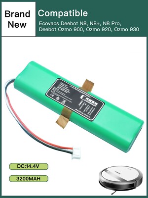 14.4V 3200mAh Battery for Ecovacs Deebot N8 Pro, N8+, N8 Ozmo 900, 901, 905, 920