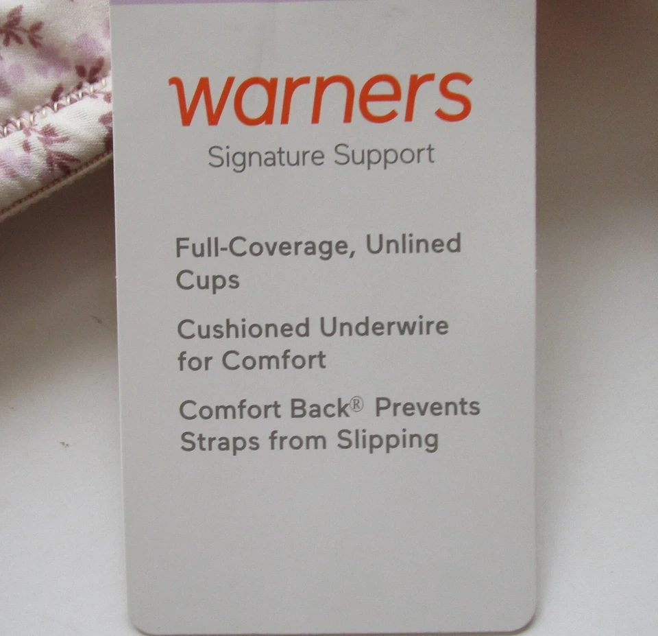 Sujetador con aros Warners Signature Support estilo 35002A talla 42 C nuevo con etiquetas venta al por menor $46 Foto 4 de 4