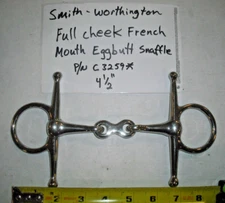 Stainless Steel Horse Bit,French Mouth Snaffle 4-1/2" with 5" Cheek P/N C3259