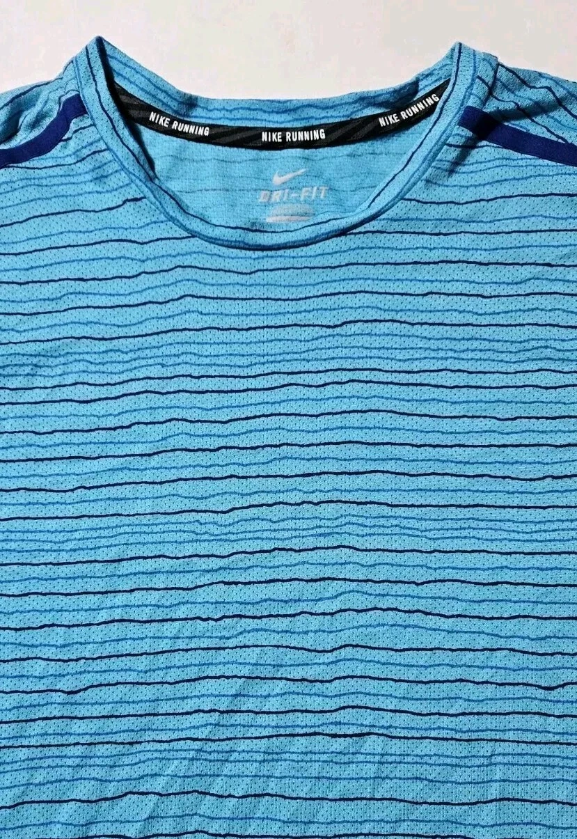 Nike Running Men's Teal Dri-Fit Shirt Size Large