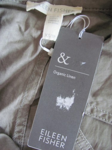 Eileen Fisher Asymmetrical Zip Moto Jacket-Org Linen-Stone/Brown-Sze XS-NWT $258 - Picture 9 of 12