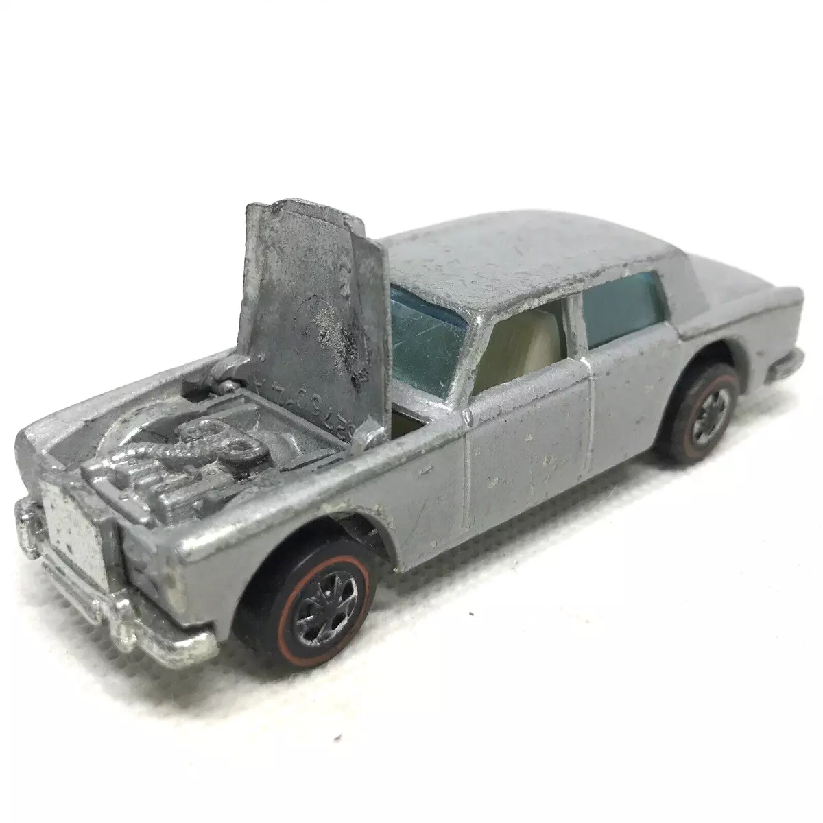 Hot Wheels Redline Rolls Royce Silver Shadow 1969 Gray White Int. Hong Kong