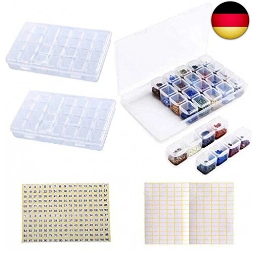Eiito Diamond Embroidery Box confezione da 2 (28 griglie) 5d Diamond Box perla di plastica - Foto 1 di 7