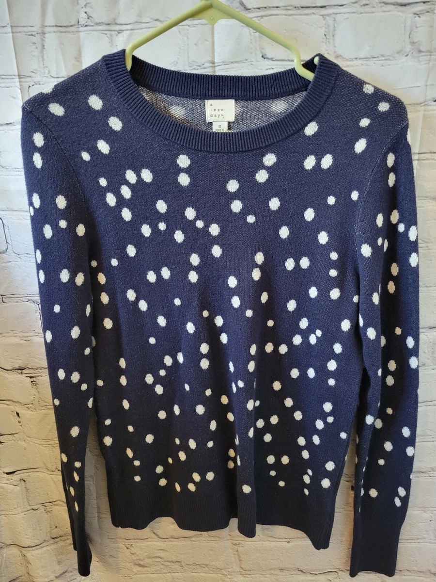Blue polka hotsell dot sweater