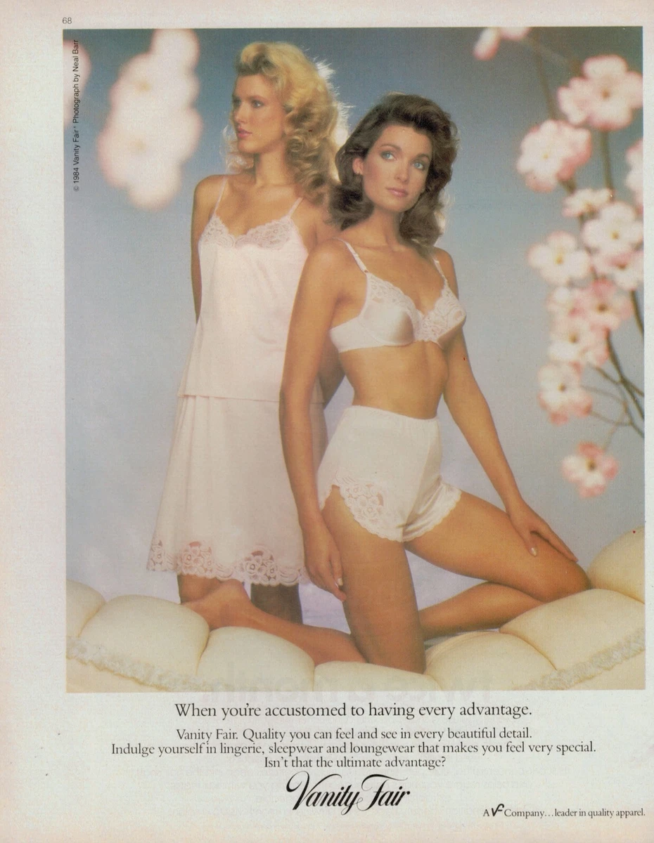 1983 VANITY FAIR LINGERIE : Lace Bra & Panty Magazine Print AD