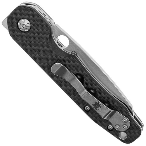Spyderco Smock CPM-S30V Satin Blade Carbon Fiber New 2024 Pivot Screws C240CFP - Picture 2 of 3