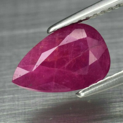 2.61ct Rubí Natural Sin Tratamientos Origen Mali forma Pera(Ver vídeo)