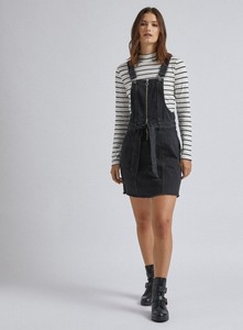 zip up dungaree dress