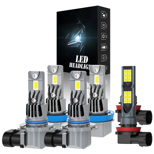 For 12-18 Ford Focus LED Headlight Bulbs 2-side H1 H11 High Low Beam H11 Fog Lights 6x Bulbs