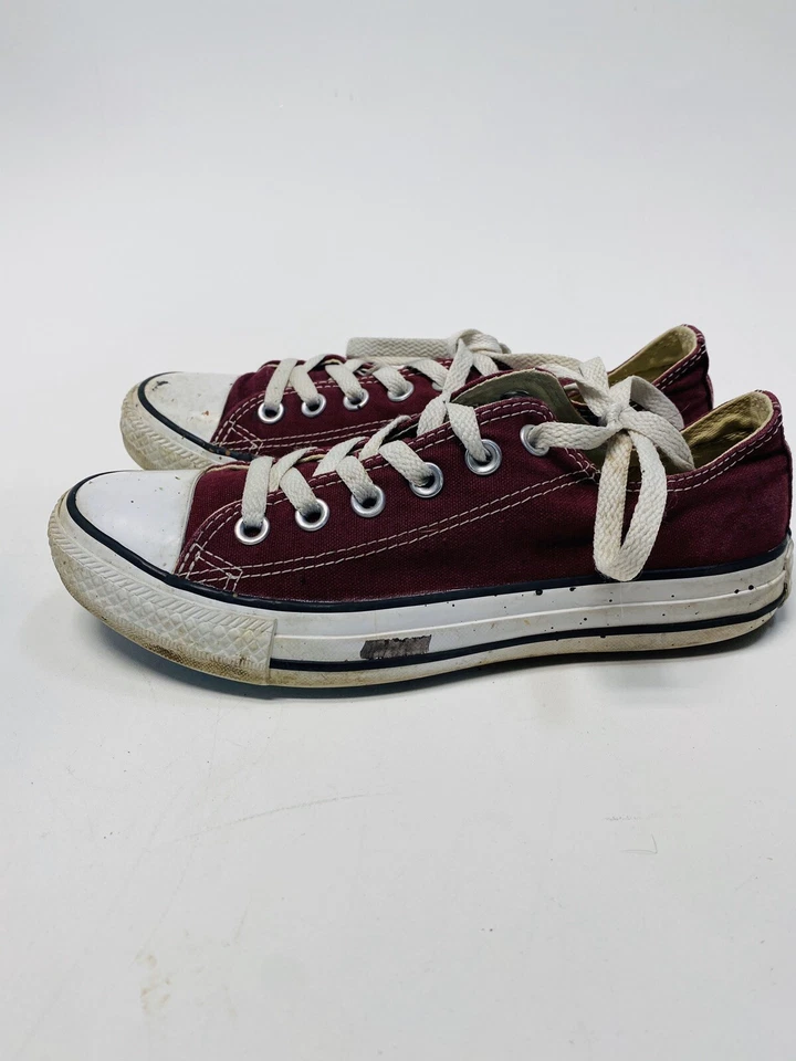CONVERSE ALL STAR Chucks Taylor parte superior baja granate talla 5 raro envío rápido gratuito Foto 4 de 4
