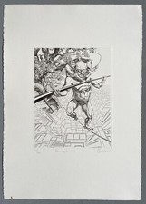 Radierung, Titel: Strategie, signiert von 83