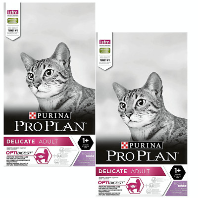 (  7,50/kg) PURINA PRO PLAN Delicate Adult 1+ mit Truthahn weizenfrei 2 x 10 kg