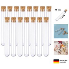 15 Stück Reagenzglas,Reagenzglas mit Korken,Reagenzgläser mit Korken,Reagenzglas