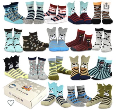 Pack Of 18 Fun Socks For Boys