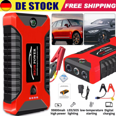 99800 MAH AUTO KFZ STARTHILFE JUMP STARTER 12V LADEGERÄT BOOSTER PKW POWER BANK.