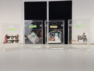 Lemax Christmas Village People Figures Lot Of 4 NIB.