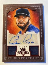 2015 Diamond Kings Studio Portraits AUTOGRAPHED Red #23 Edwin Escobar 56/99