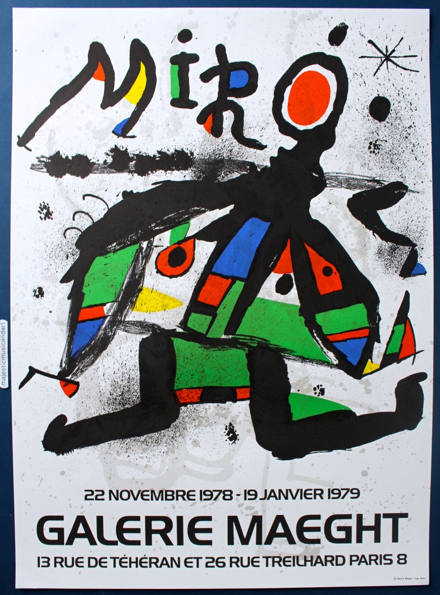 JOAN MIRO 1978 EXHIBITION PARIS ORIGINAL LITHOGRAPH POSTER | eBay