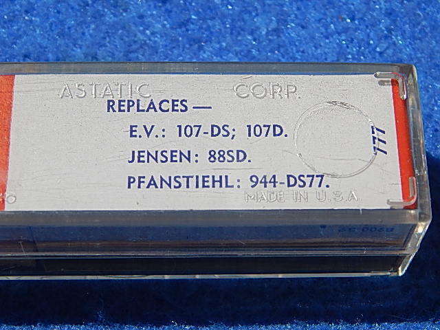 Astatic 113D (E.V: 107-DS; 107D. JENSEN: 88SD. PFANSTIEHL: 944
