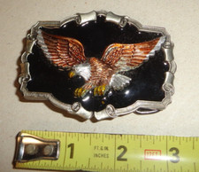 NEW VTG 1983 AMERICAN BUCKLE CO.HARLEY DAVIDSON LOOK EAGLE BELT BUCKLE OD1243