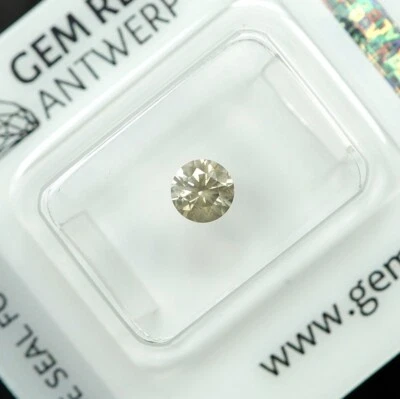 Diamant - 0.50 ct - Brillant - Natural Fancy Yellowish Gray - Si2 - Bild 1 von 4