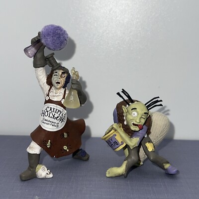 Creepy Hollow Midwest of Cannon Falls Mad Scientist+Assistant Figures HALLOWEEN
