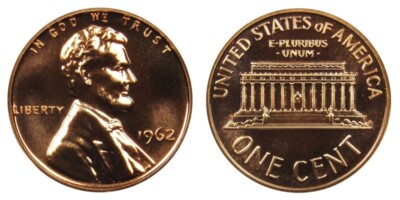 1962 (P) Lincoln Memorial Mint PROOF from Original US Proof Set