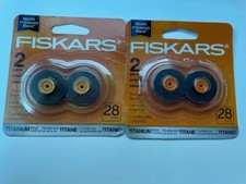 NEW Fiskars 28 mm Rotary Trimmer Replacement Titanium Blades 2 per Pkg  4 Total