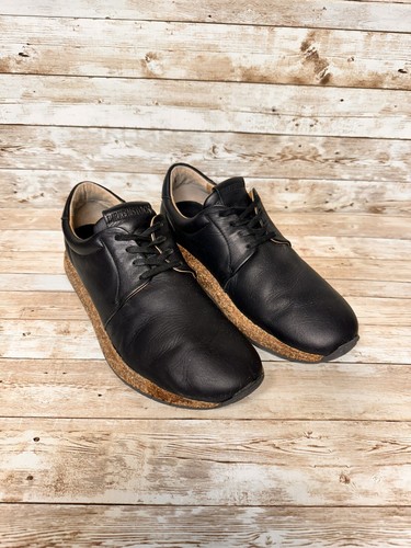 Birkenstock Wrigley Black Leather Lace-up Sneaker + New Insole Sz 42 L US 11 - Picture 6 of 11