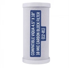 VIQUA 4.5" x 10" 10 Mic Carbon Block Filter (C2-01) Compatible