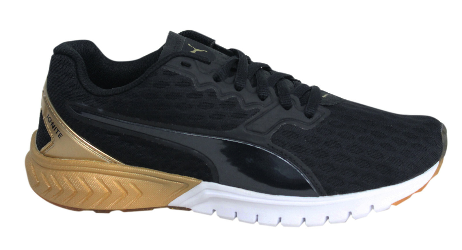 puma ignite black and gold