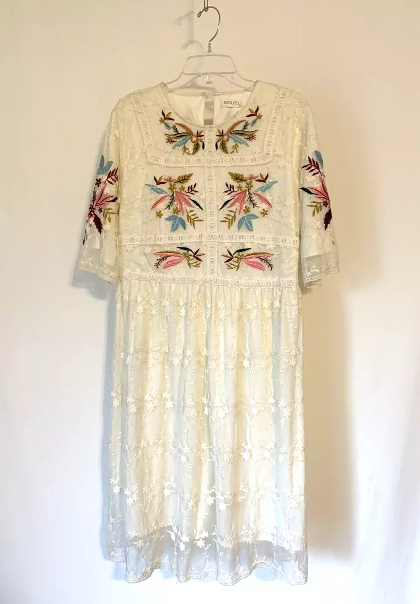 Roolee embroidered dress cheap