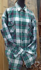 DICKIES Plaid Flannel Button Shirt Teal  Purple 4XL