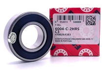 NEW FAG 6004 2RS C3 BALL BEARING, RUBBER SEALED 20x42x12 mm