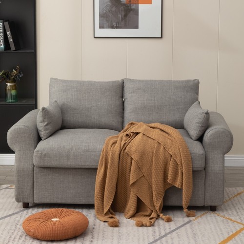 2 / 3 Seater Sofa with Storage Solution Linen Fabric Couch Love Seat Settee - Picture 69 of 74
