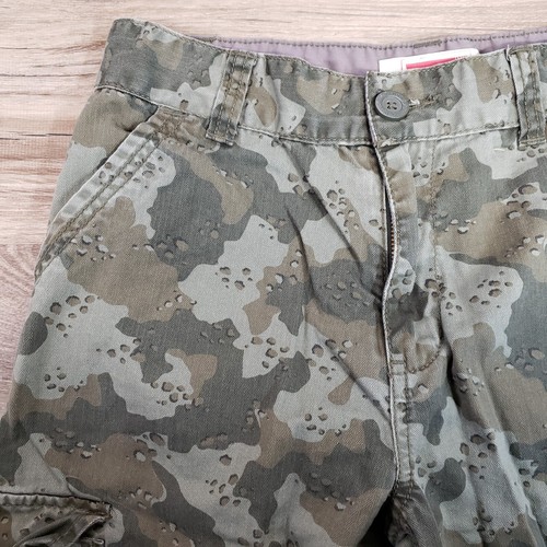 LEVI'S CARGO SHORTS YOUTH 14 CAMO LOT OF 2 GRAY GREEN ZIP FLY RETRO Y2K LOOK - Picture 10 of 22