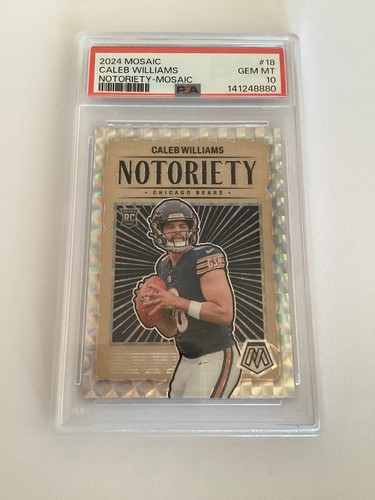 2024 Panini Mosaic - Notoriety Caleb Williams #18 Mosaic Prizm (RC) PSA10