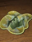 Vintage Haeger Royal Pottery #2071 Yellow Golden Pottery Ashtray Mid Century