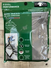 St. John's Bay Cool Performance Box Mesh Baselayer Men's Crew Long John's Top