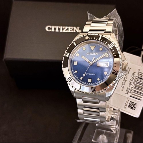 Citizen NH7530-52M Cal.8200 Jour Date Automatique Acier Inoxydable Montre Hommes - Photo 10 sur 10