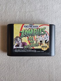 ZOMBIES ATE MY NEIGHBORS SEGA GENESIS 100% COMPLETE IN BOX W/ POSTER & REG