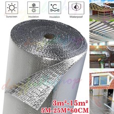 Double Foil Insulation Aluminium Bubble Warm Barrier Shed for Floor Wall Roof UK