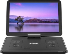 Boifun 17.5" Portable DVD Player. Swivel Screen,Region Free,Remoto Control,Black