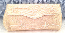 Vtg 60's Bag by Debbie Sequin Flower Beaded Evening Bag Clutch John Wind Japan